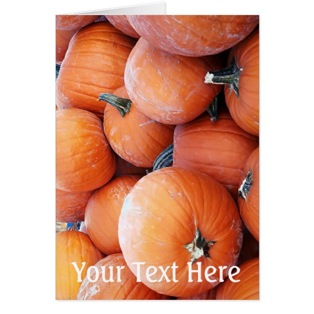 Cartão Pilha de Abóbora Queda (Frente)