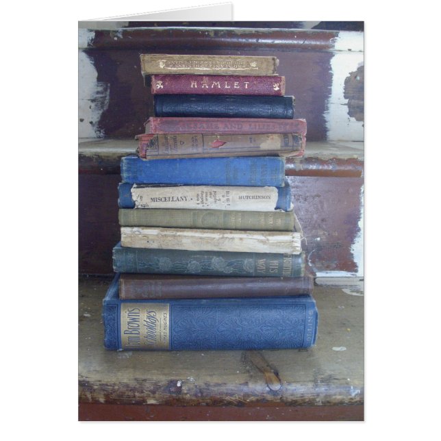 Cartão pilha de livros (Frente)