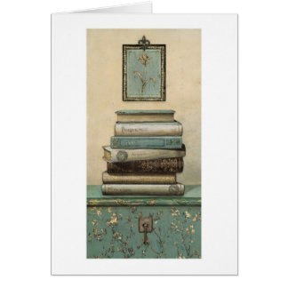 Cartão pilha de livros