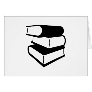Cartão Pilha De Livros Pretos