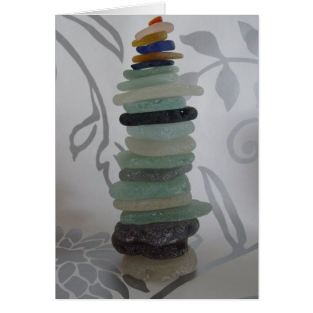 Cartão pilha de seaglass (Frente)