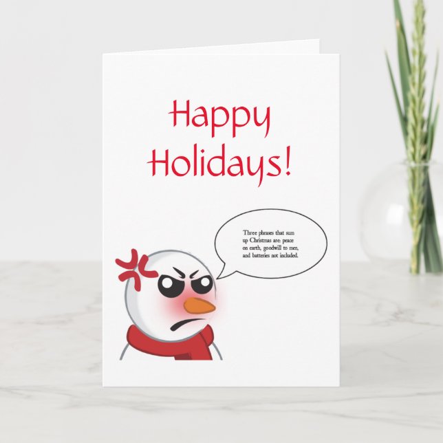 Cartão Pilhas Não Inclusas... (Frente)