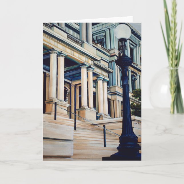 Cartão Pillars of Power, Washington DC Greeting Card (Frente)