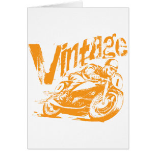 Cartão Piloto da motocicleta do vintage