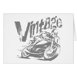 Cartão Piloto da motocicleta do vintage