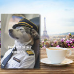 Cartão Piloto de cães e avião, Legal Funny Aviation Anive<br><div class="desc">Dog Pilot & Airplane, Cartão de Aniversário de Avião Legal Funny Aviation, com foto de um piloto de cão dormindo em um avião. Na frente do cartão começa com uma saudação que diz "Voando alto no seu dia especial... " Dentro são desejos de aniversário que dizem "mas este piloto parece...</div>