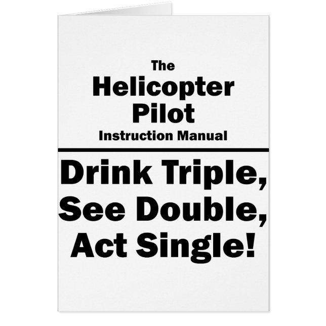 Cartão piloto do helicóptero (Frente)