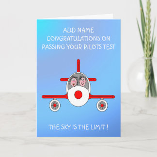 Cartão Piloto feliz passou no teste