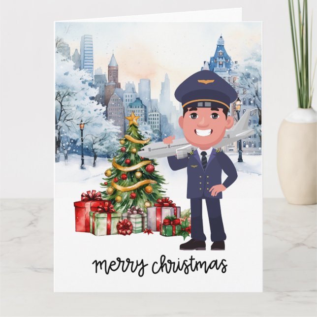 Cartão Piloto Natal de Nova Iorque (Frente)