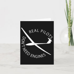 Cartão Pilotos Reais Não Precisam de Motores Piloto de Pl