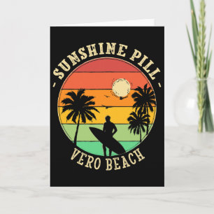 Cartão Pílula de Sol Vero Beach Verão Flórida Tropical B