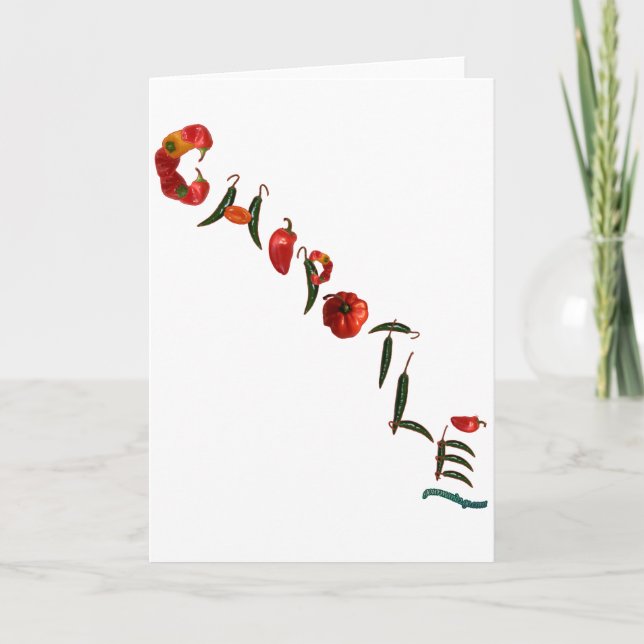 Cartão Pimentas de pimentão de Chipotle (Frente)