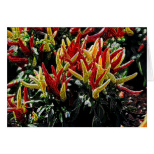 Cartão Pimentas de pimentão elétricas