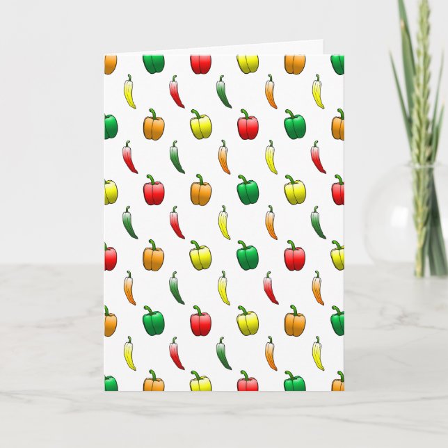 Cartão Pimentões-de-bélula e pimentões longos doces (Frente)