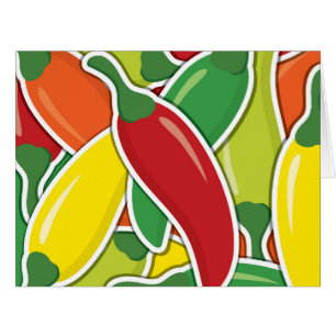 Cartão Pimentões-pimentão, de mistura funfa