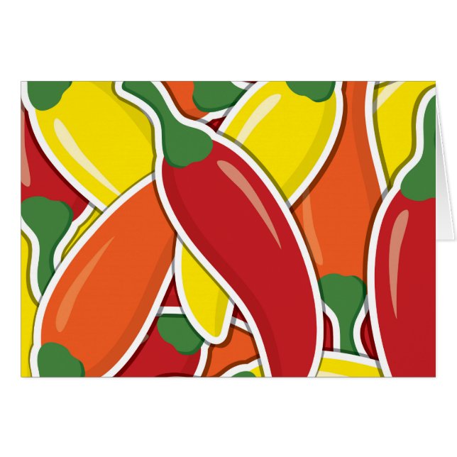 Cartão Pimentões-pimentão, de mistura funfa (Frente horizontal)