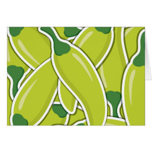 Cartão Pimentões-pimentões verdes e crus