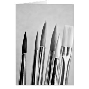 Cartão Pincéis de tinta de artista
