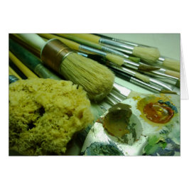 Cartão Pincéis e Pintura
