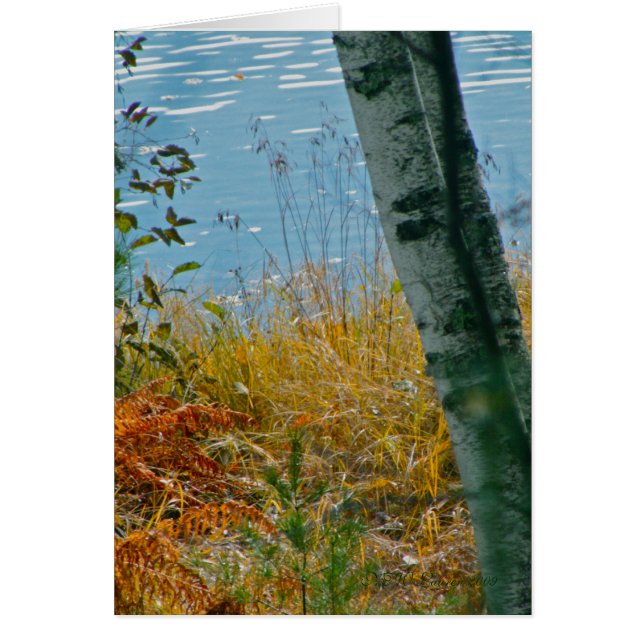 Cartão Pincel com outono (Frente)