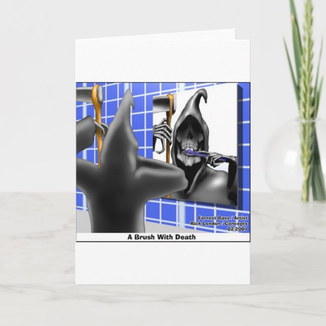 Cartão Pincel com Presentes de Cartoon de Dia de as Bruxa (Frente)