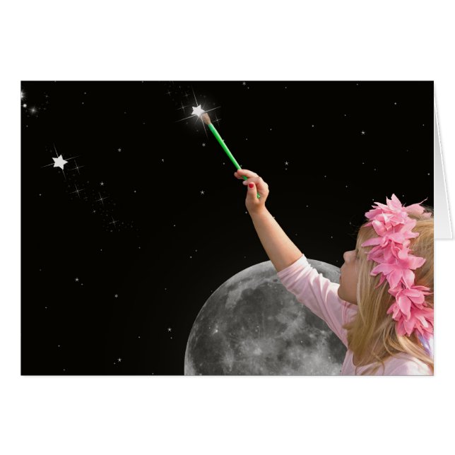 Cartão Pincel de estrelas (Frente horizontal)