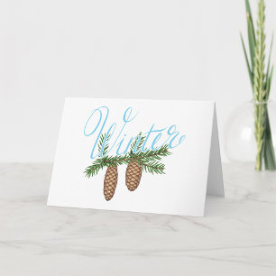 Cartão Pine-Cones de inverno