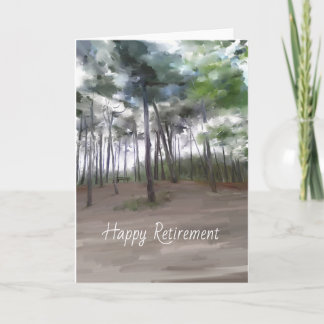 Cartão Pine woods retirement card