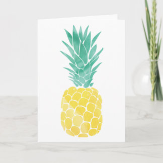 Cartão Pineapple Watercolor Greeting Card (Blank Inside)