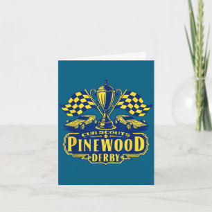 Cartão Pinewood derby escoteiros bandeira xadrez corrida