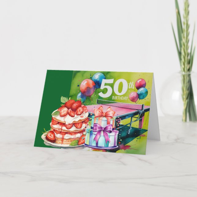 Cartão Ping pong 50º aniversário (Frente)