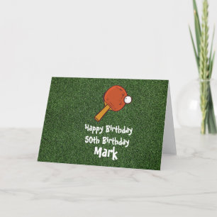 Cartão Ping pong Mesa Tênis Aniversário