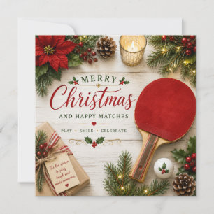 Cartão Ping pong tema de Natal