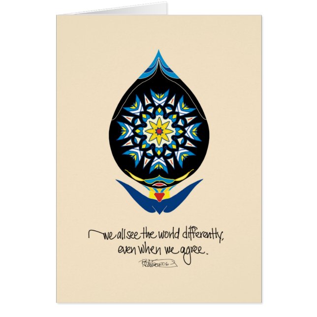 Cartão Pingo de chuva/lágrima (Frente)