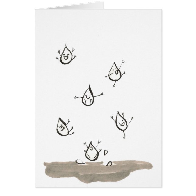 Cartão Pingos de chuva (Frente)