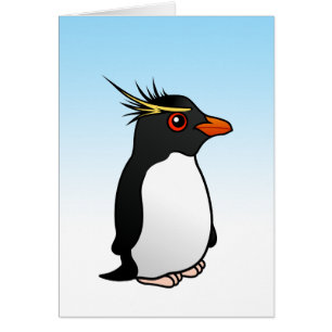 Cartão Pinguim bonito de Rockhopper