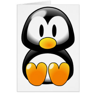 Cartão Pinguim bonito do bebê - Customizeable