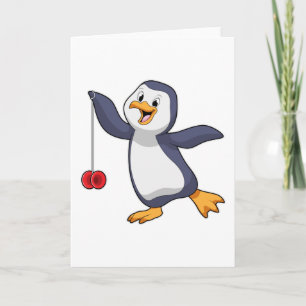Cartão Pinguim com Io-Iô