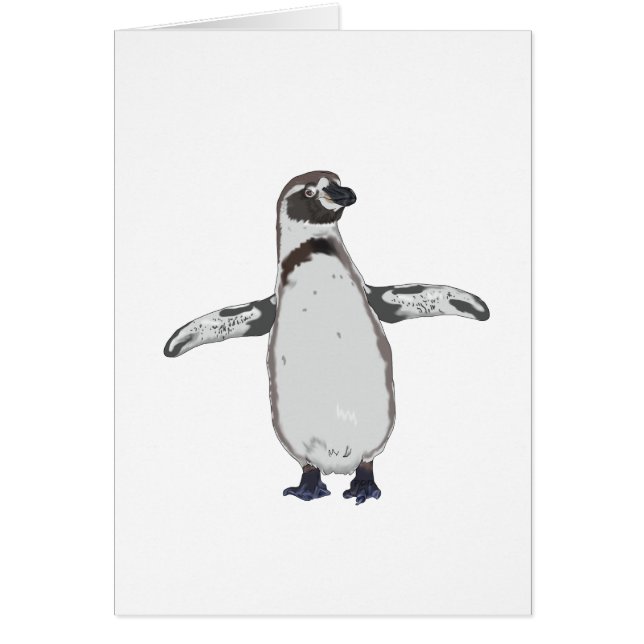 Cartão Pinguim de desenho animado (Frente)