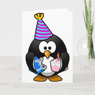 Cartão Pinguim de Festa