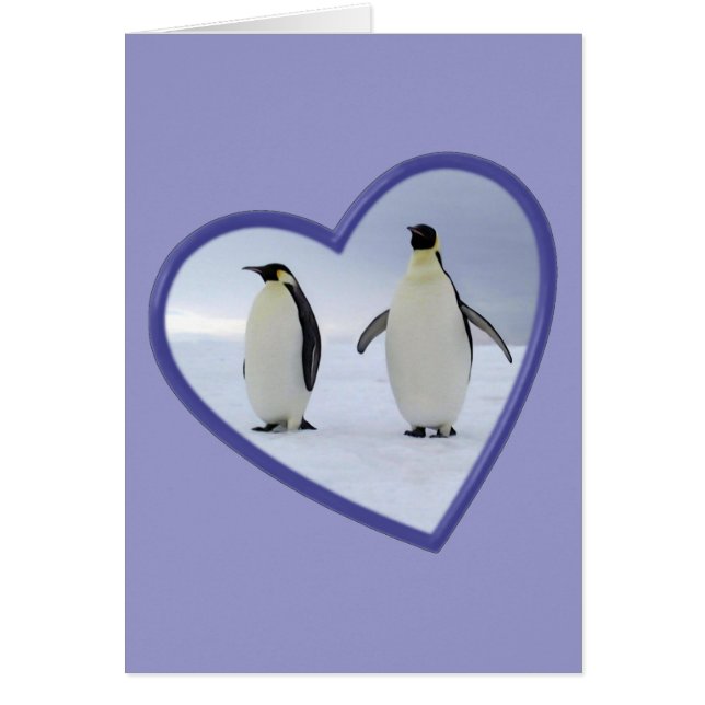 Cartão Pinguim de imperador (Frente)