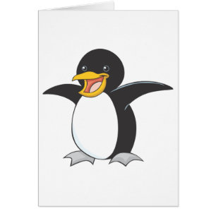 Cartão Pinguim de imperador feliz