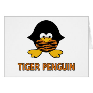 Cartão Pinguim do bebê do tigre