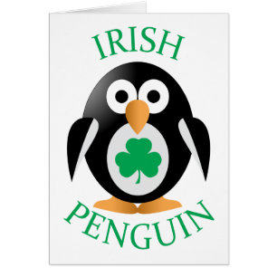 Cartão Pinguim irlandês
