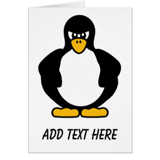 Cartão Pinguim irritado