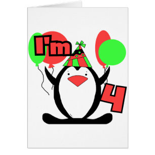 Cartão Pinguim sou 4 t shirts e presentes