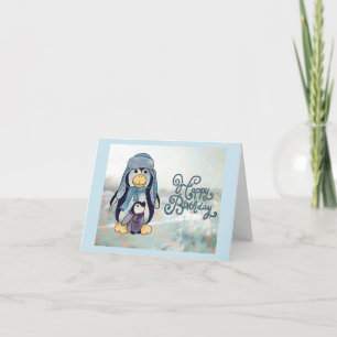 Cartão Pinguin mit Kind