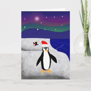 Cartão Pinguinando para parecer Natal