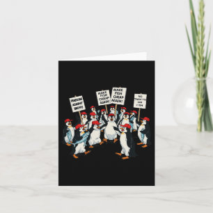 Cartão Pinguins Contra Direitos Anti-Pautais De Penguin D
