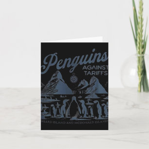 Cartão Pinguins Contra Tarifas Ouviram Ilha Engraçada Tru